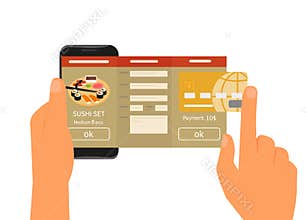 Mobile app for ordering sushi