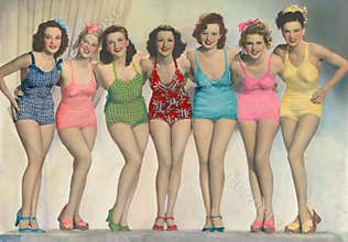 Women posing in bathing suits