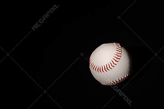 Baseball on Black Background