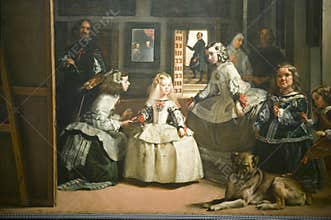 Las Meninas by Velazquez as shown in the Museum de Prado, Prado Museum, Madrid, Spain