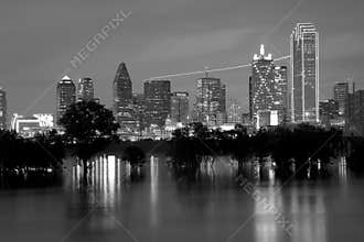 Modern city Dallas night scenes