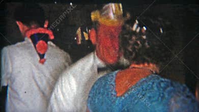 CLEVELAND, OHIO 1953: Dance party on New Years with funny hats and sweaty people.