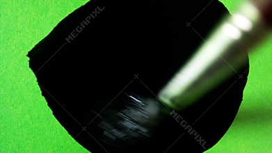 Brush Paints a Green Screen