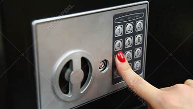 Hand opened bank safe