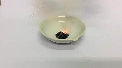Glycerol with potassium permanganate