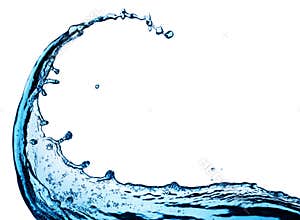 Blue water splash