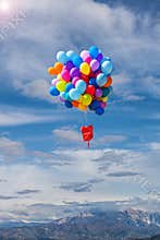 Baloons flying in the air