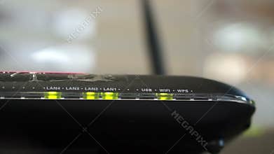Abstract technology Video of Internet router and wifi blinking footage 1920x1080 resolution