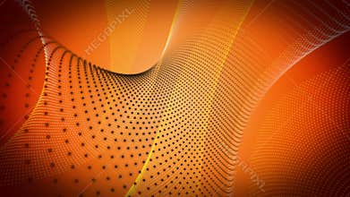 Fantastic animation with particle stripe object in motion, loop HD 1080p