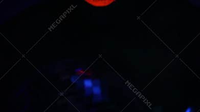 Woman face with fluorescent make up