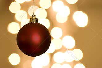 Red Christmas Bulb with Lights
