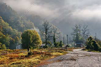 Foggy Autumn Morning in Romania