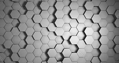 White Hexagonal Floor Loop Background
