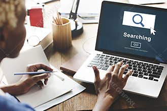 Searching SEO Homepage Navigation Information Concept