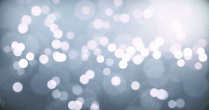 Christmas silver background with bokeh flowing, festive holiday happy new year