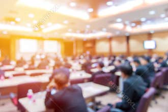 Blur of business Conference and Presentation in the conference h