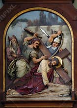 7th Stations of the Cross, Jesus falls the second time