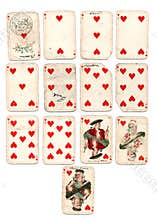 ancien playing cards hearts