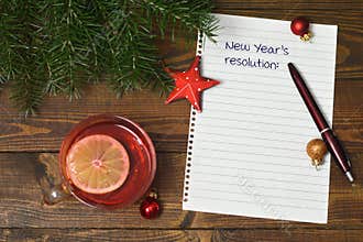 New Years resolution concept