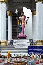 Close up outdoor Shiva statue of Hinduism God in Bangkok, Thailand