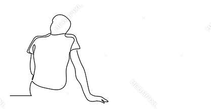 Animation of one line drawing of people in lifestyle situations