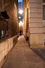 Lone Man in Alleyway