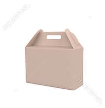 Realistic take away food box mock up