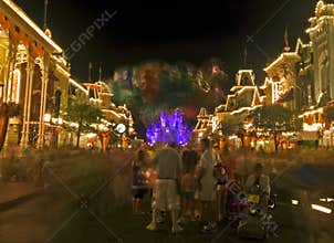 Disney Magic Kingdom night scene