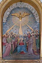 Pentecost, the descent of the Holy Spirit