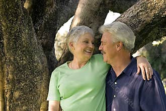 Handsome older couple