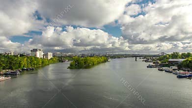 Timelapse. View from the bridge.