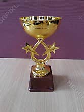 Golden award cup Trophy