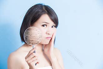 Woman with dry skin