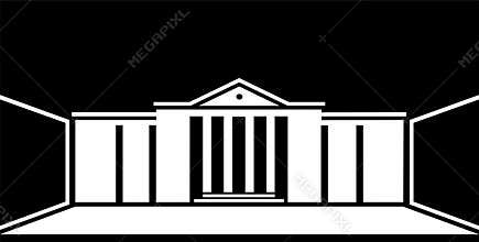 Logo classical building in vector