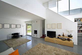 Interior modern brick house