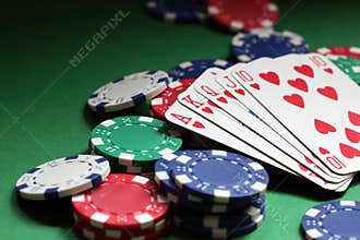 Royal flush poker hand