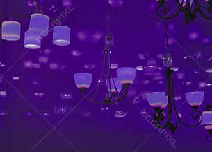 Ultraviolet Lights Hanging From Ceiling