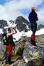 Taking photos - model