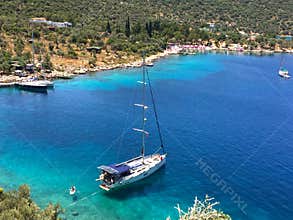Port and yachts in Adrasan
