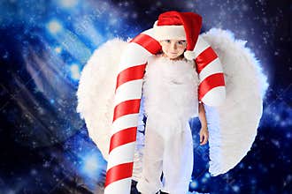 Funny angelic boy
