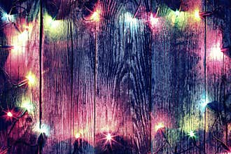 Frame of christmas lights