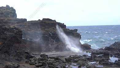 Natural Blow Hole in Hawaii