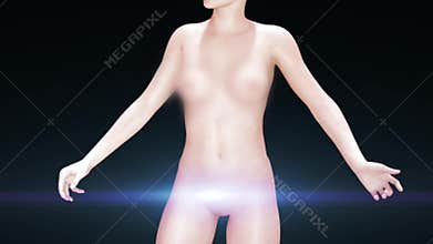 Woman - the process of losing weight