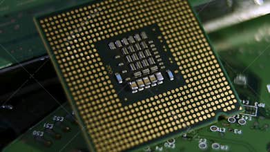 Close-up of cpu computer processor