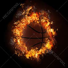 Basketball in Flames