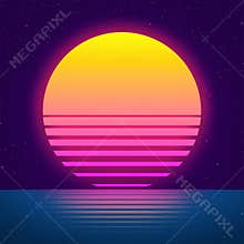 Sunset on the sea