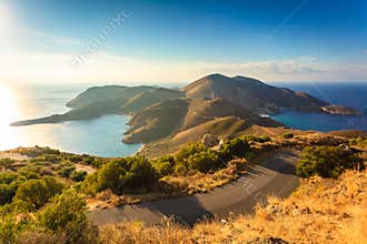 Greek coastline on Peloponnese, Mani Peninsula