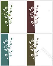 Four floral cards