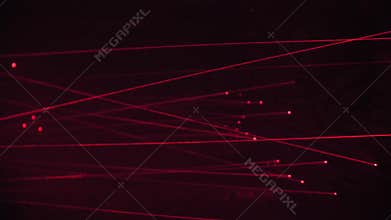 Red light Laser Security System in the total dark black room