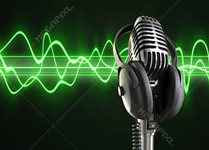 Audio Waves & Microphone